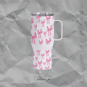 Tumbler Viajero Térmico de Acero con Asa y Tapa 22oz