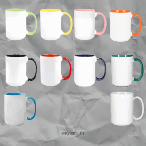 Taza con asa e interior de color 15oz