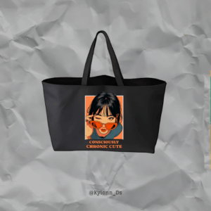 Canvas Tote Bag Negro Grande