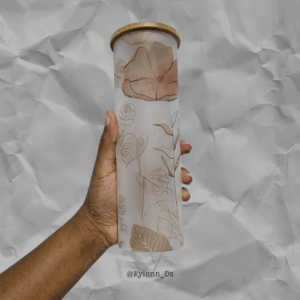 Vaso vidrio Glaseado y Bambú 20oz