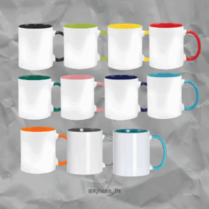 Taza con asa e interior de color 11oz