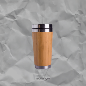Vaso acero y bambú termico sin asa 450 ml
