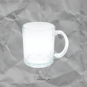 Taza de vidrio transparente 11oz 2x1
